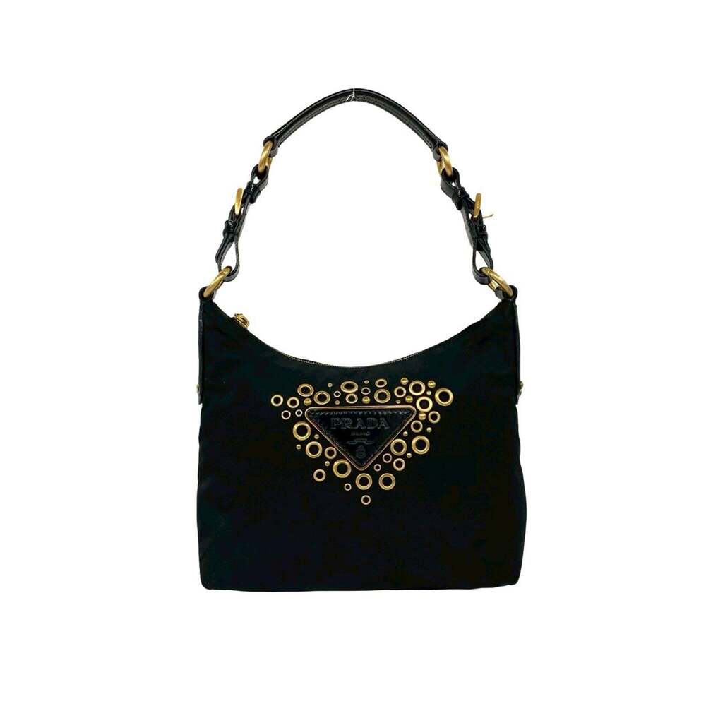 PRADA Black Leather Shoulder Bag - Picture 1 of 10